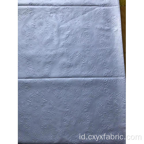 Kain polyester putih 3d emboss microfiber